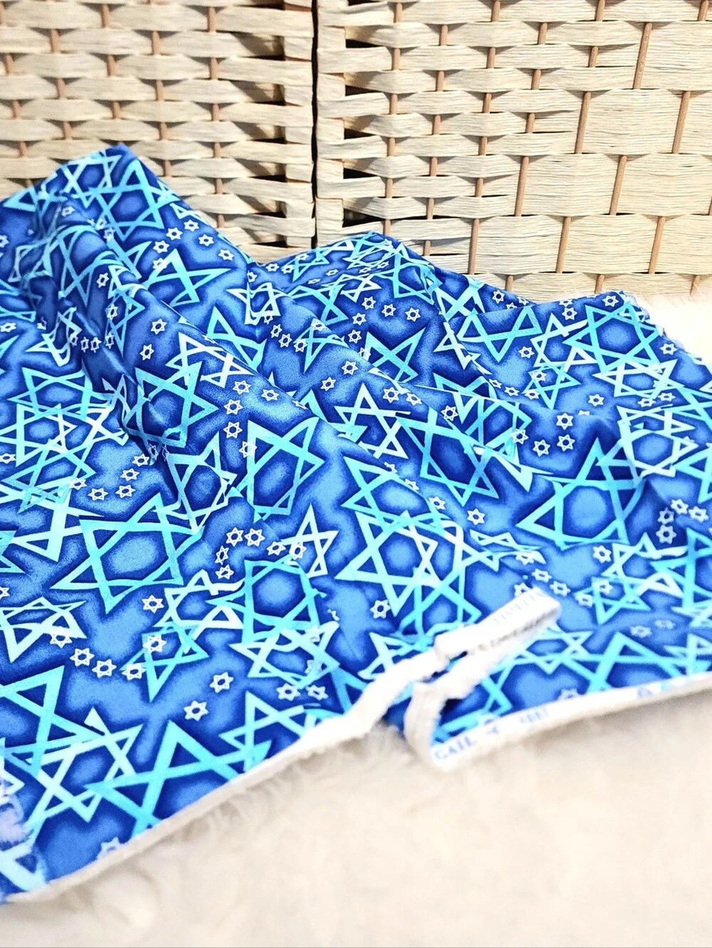 Timeless Treasures Hanukkah Star Of David Blue Cotton Fabric